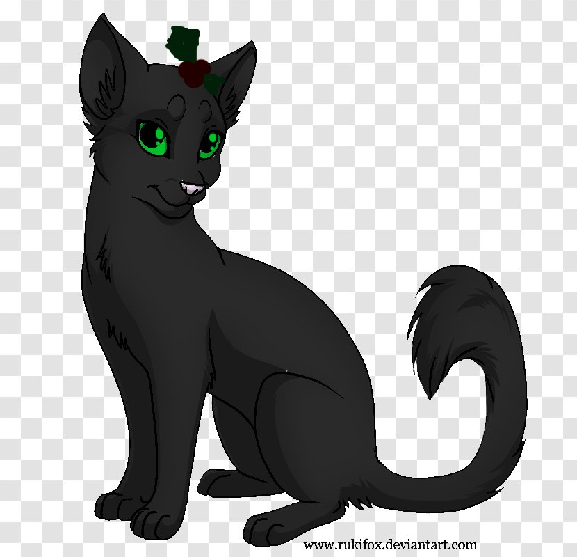 Kitten Line Art Clip - Domestic Short Haired Cat - Holly Leaf Image Transparent PNG