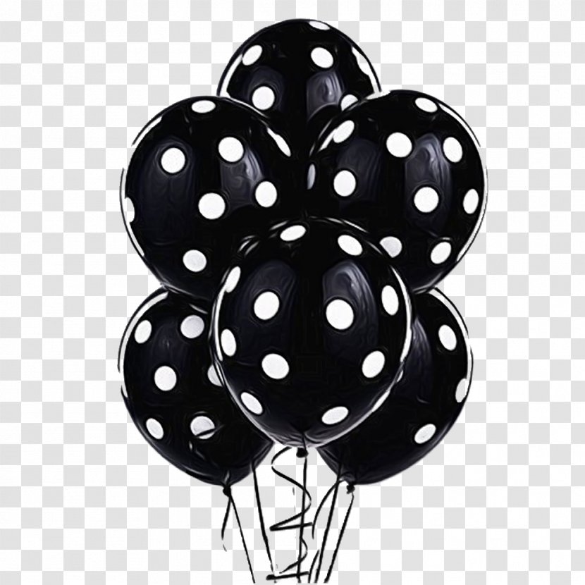 Polka Dot - Paint - Blackandwhite Balloon Transparent PNG