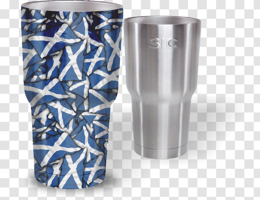 Hydrographics Highball Glass Metal Cup - Flask - Banner Pattern Transparent PNG