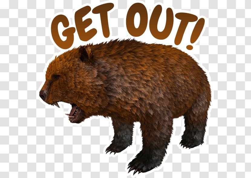 Grizzly Bear ARK: Survival Evolved Dire Wolf Beaver - Brown Transparent PNG