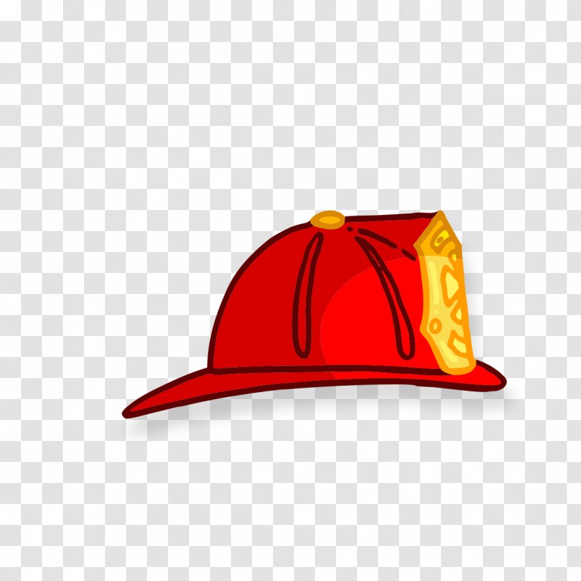Firefighter Fire Engine Euclidean Vector Conflagration - Hand-painted Red Hat Transparent PNG
