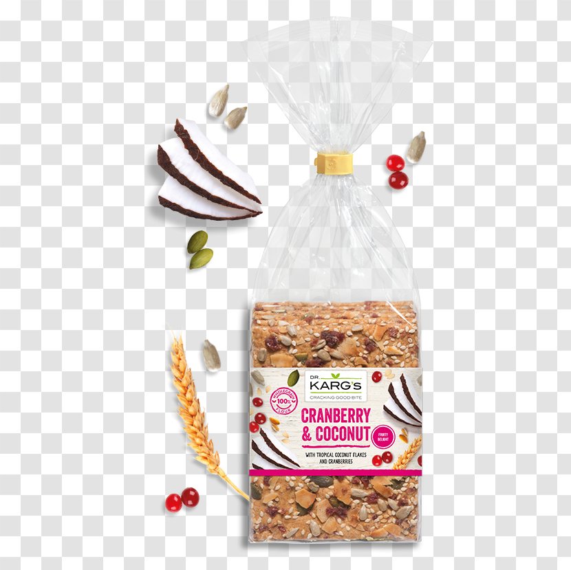Muesli Dr Karg Organic Cranberry & Coconut Crispbread Food Internationale Süßwarenmesse - Flour Bread Transparent PNG
