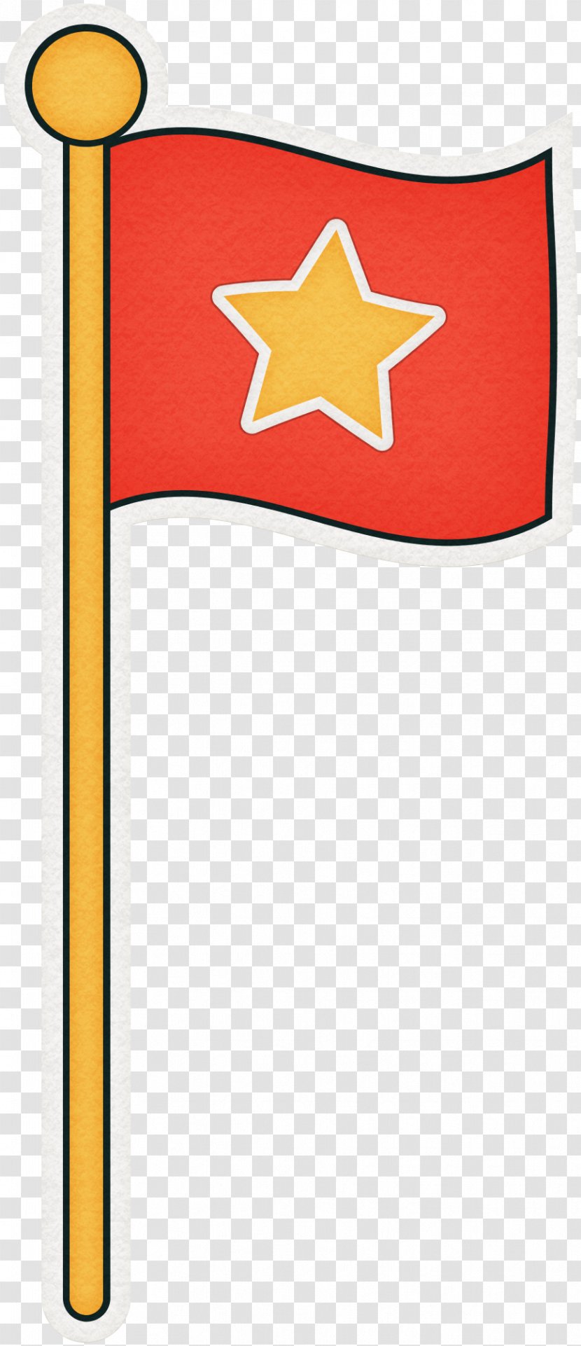 Flag Cartoon Download - Red Five-pointed Star Transparent PNG