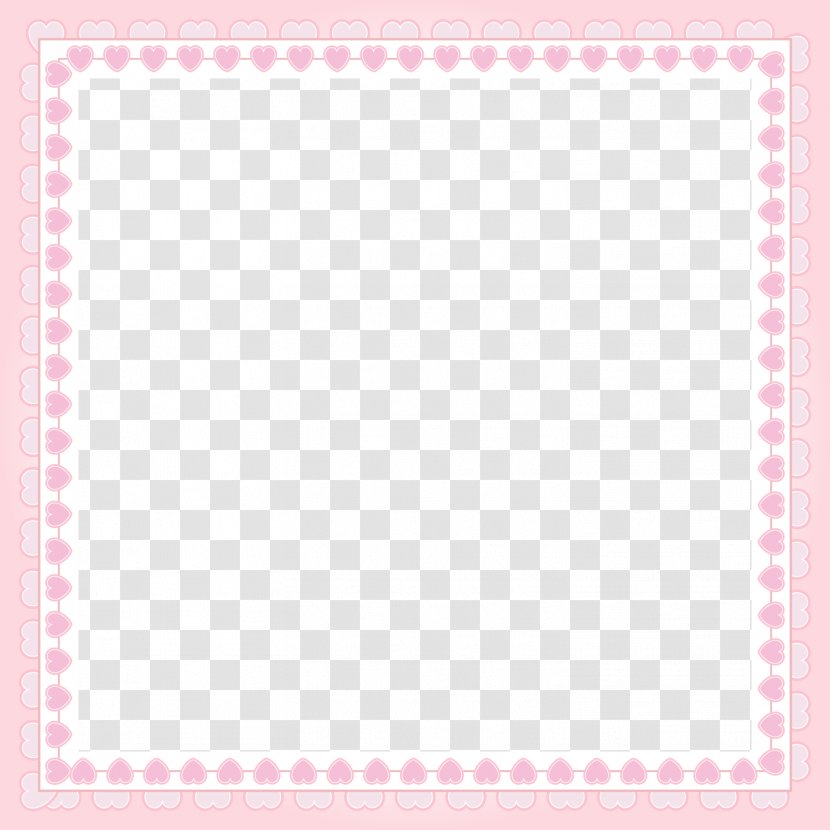 Square Download Google Images Picture Frame - Placemat - Pink Heart-shaped Decorative Transparent PNG
