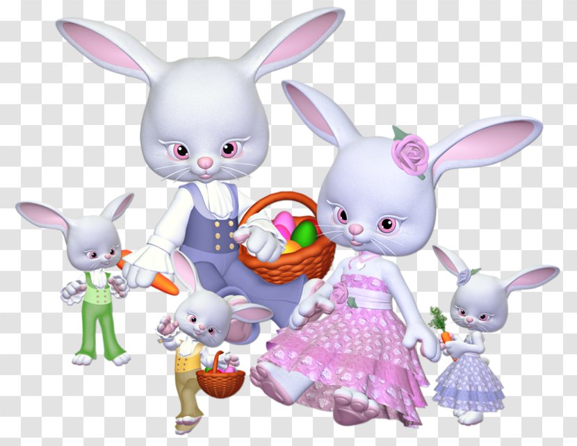 Easter Bunny Rabbit Holiday Clip Art - Figurine Transparent PNG