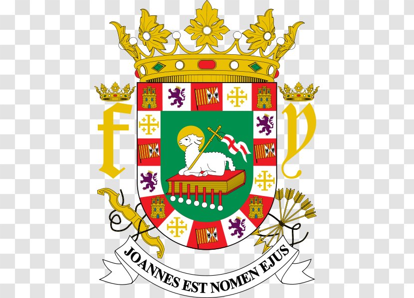 Coat Of Arms Puerto Rico Spanish–American War Crest - GOLD Transparent PNG