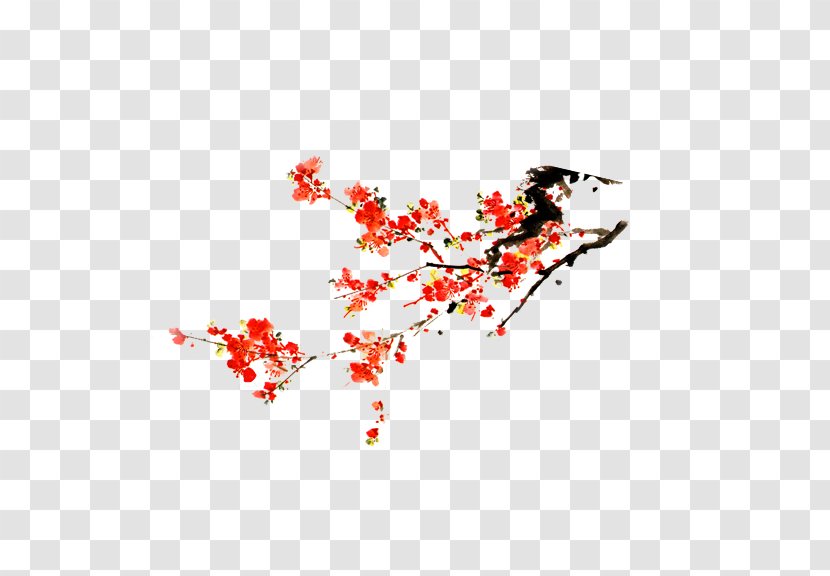 Plum Blossom Euclidean Vector Chinese New Year - Document File Format - Flower Transparent PNG
