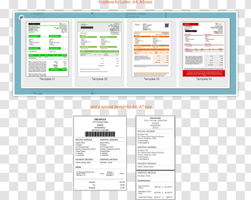 Web Page Template System PrestaShop - Invoice Transparent PNG