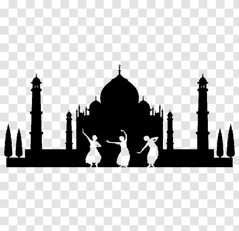 Black Taj Mahal Vector Graphics Silhouette Illustration - City - Human Settlement Transparent PNG