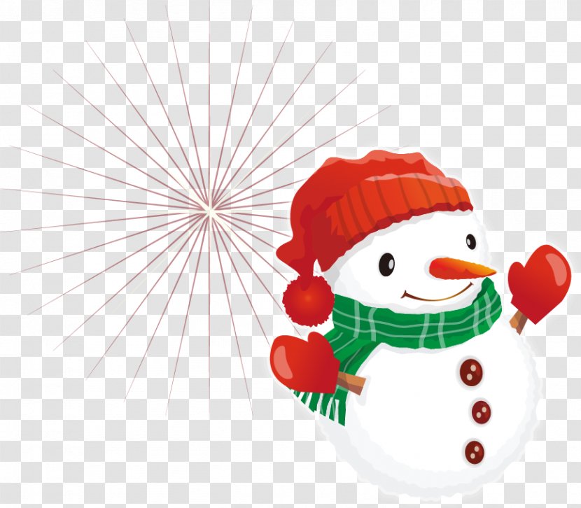 Snowman Christmas Cartoon Clip Art - Winter Vector Material Transparent PNG