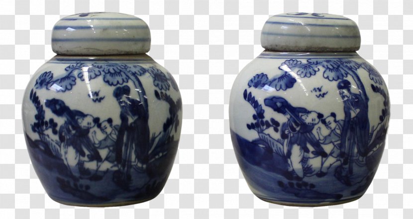 Blue And White Pottery Ceramic Jar Porcelain - Clay Transparent PNG