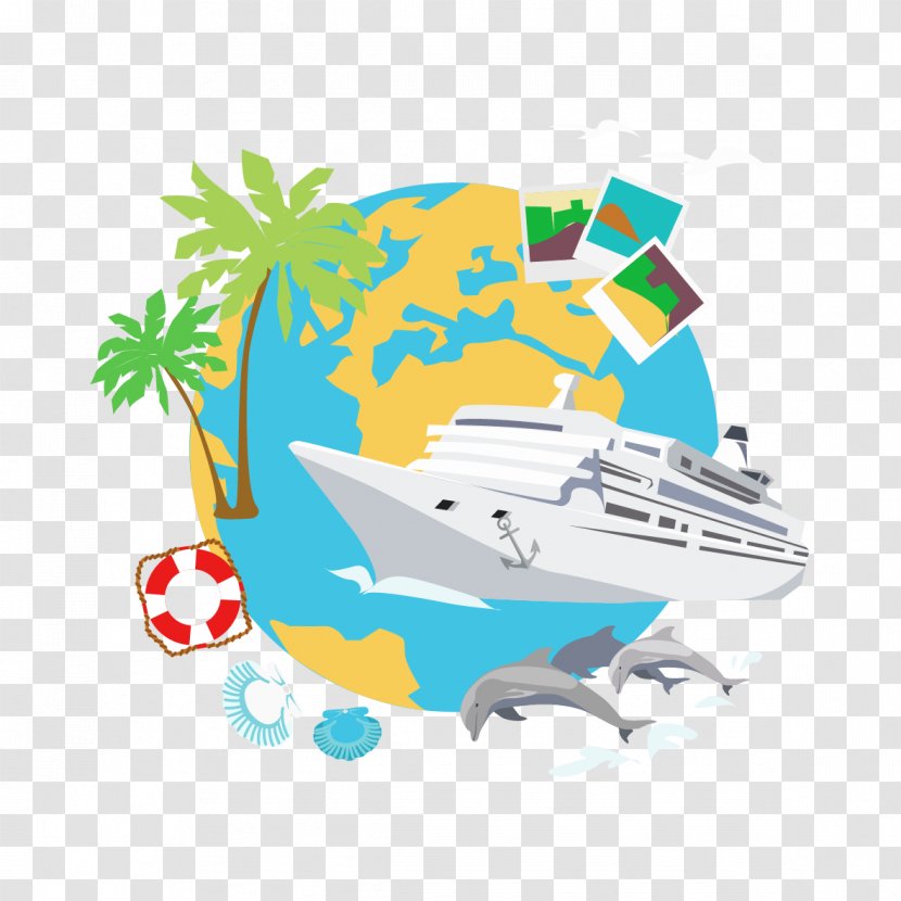 Drawing Illustration - Art - Vector Earth And Boat Transparent PNG