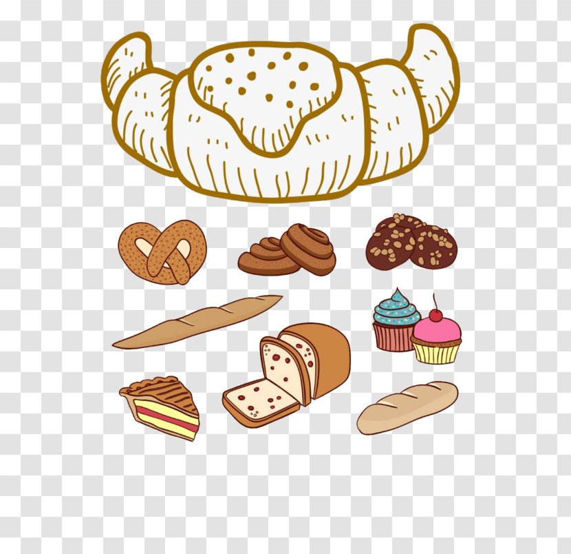 Croissant Bakery Food Bread Cake - Fast - Baquette Ornament Transparent PNG