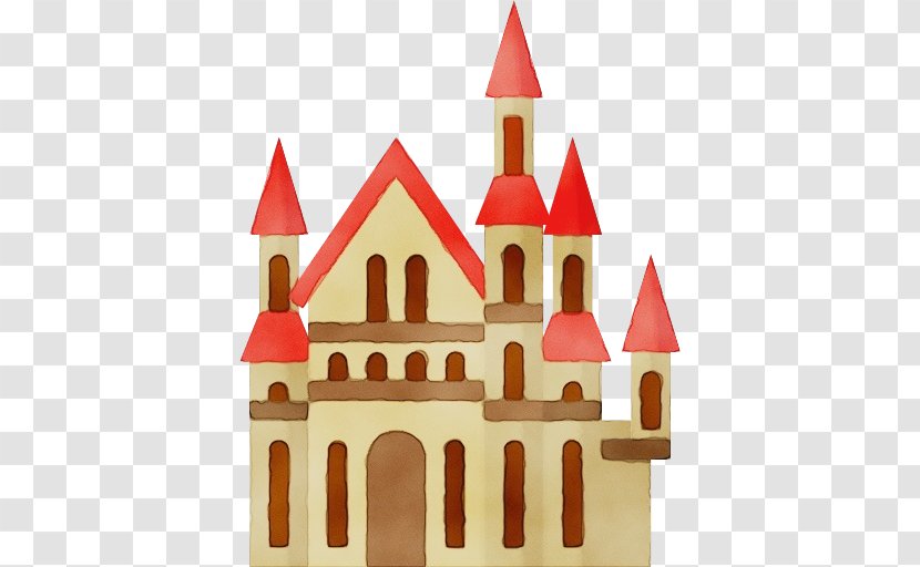 Landmark Red Property Steeple Castle - Building - Architecture Transparent PNG