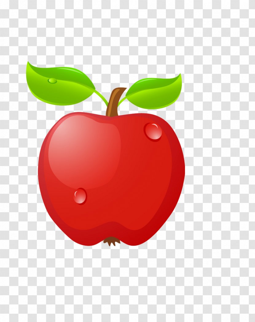 Big Apple McIntosh Red Fruit Food Transparent PNG