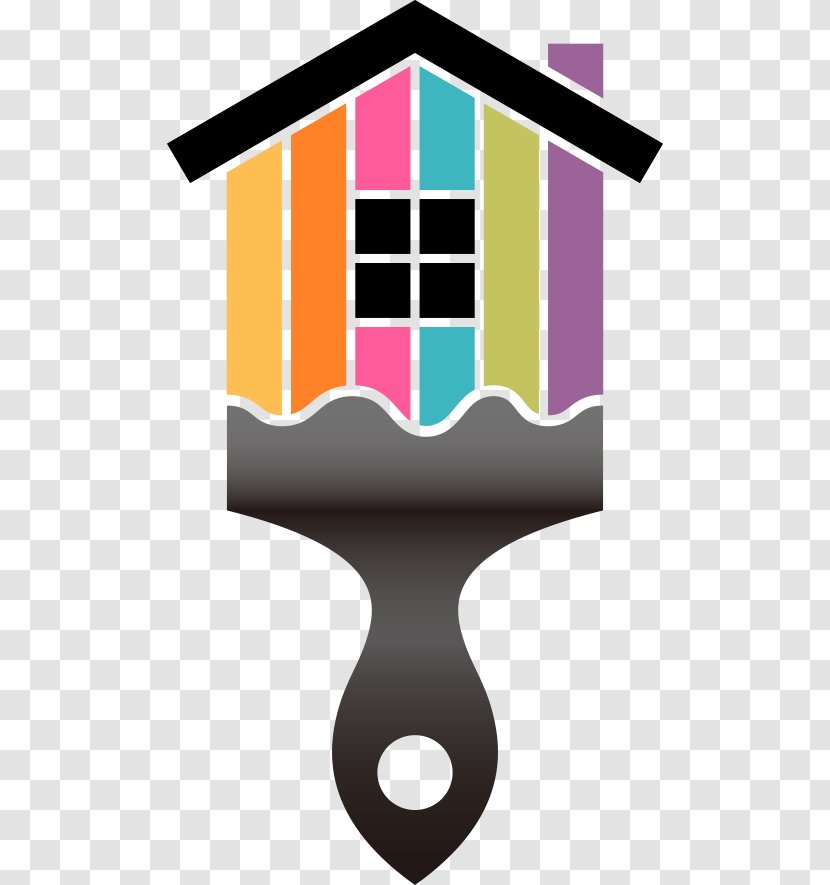 Renovation House Painter And Decorator Home Improvement Icon - Royaltyfree - Vector Whitewashed Houses Transparent PNG