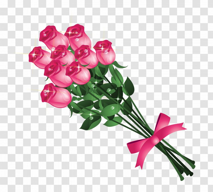 Flower Bouquet Rose Clip Art - Garden Roses - Cliparts Transparent PNG