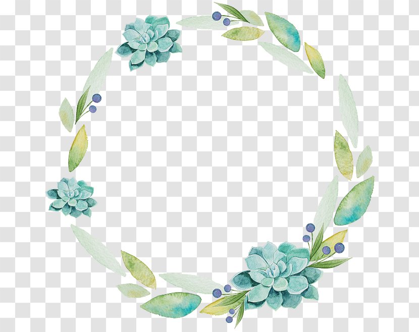 Watercolor Painting Flower Wreath Paper - Bohochic Transparent PNG