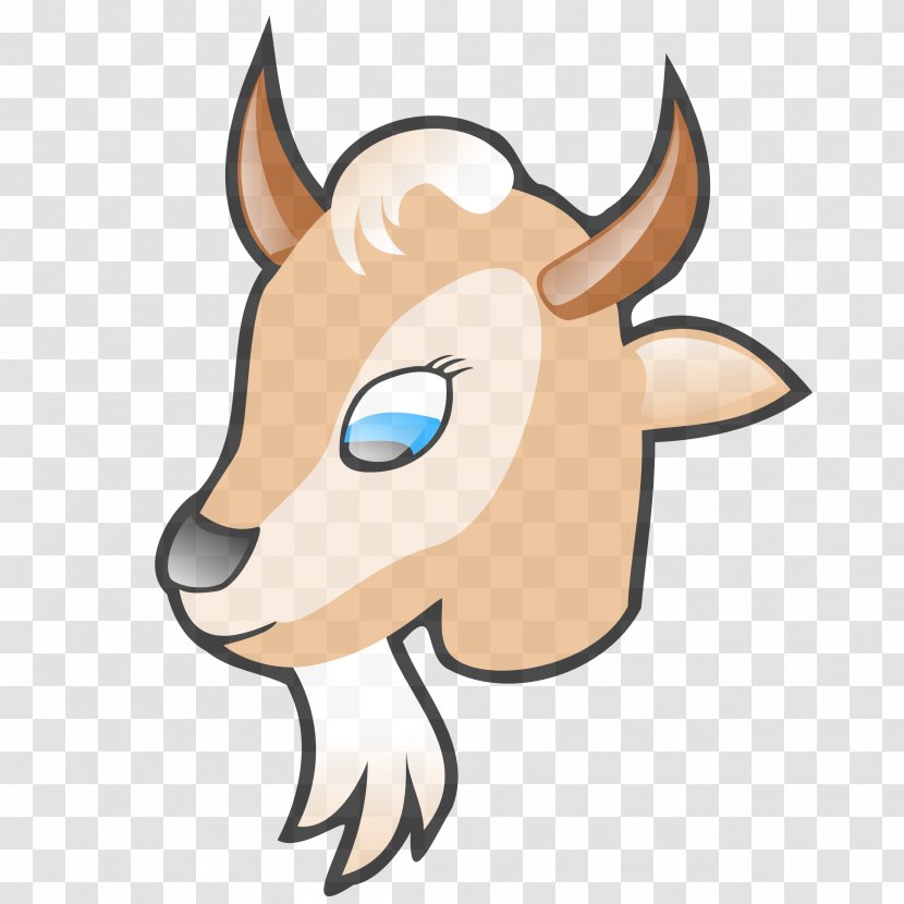 Cartoon Head Horn Goats Nose - Fictional Character - Antelope Transparent PNG