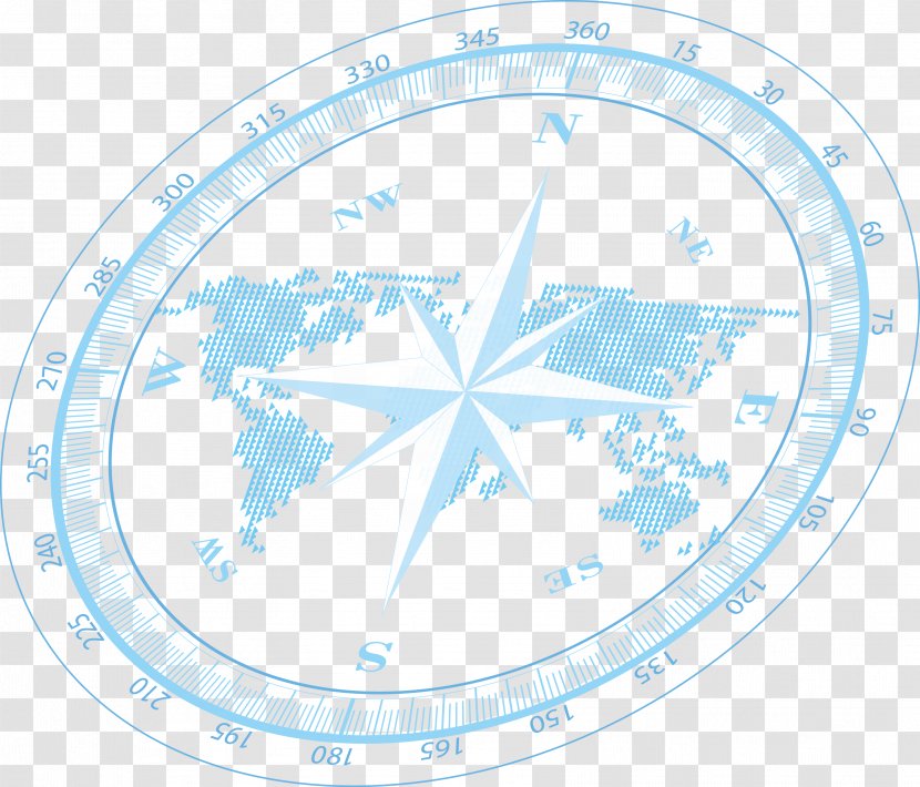 Circle Area Structure Pattern - Microsoft Azure - Vector Hand-painted Compass Transparent PNG