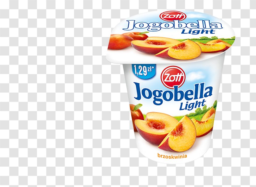 Fruit Cup Light Yoghurt Zott Vegetarian Cuisine - Peach Yogurt Transparent PNG