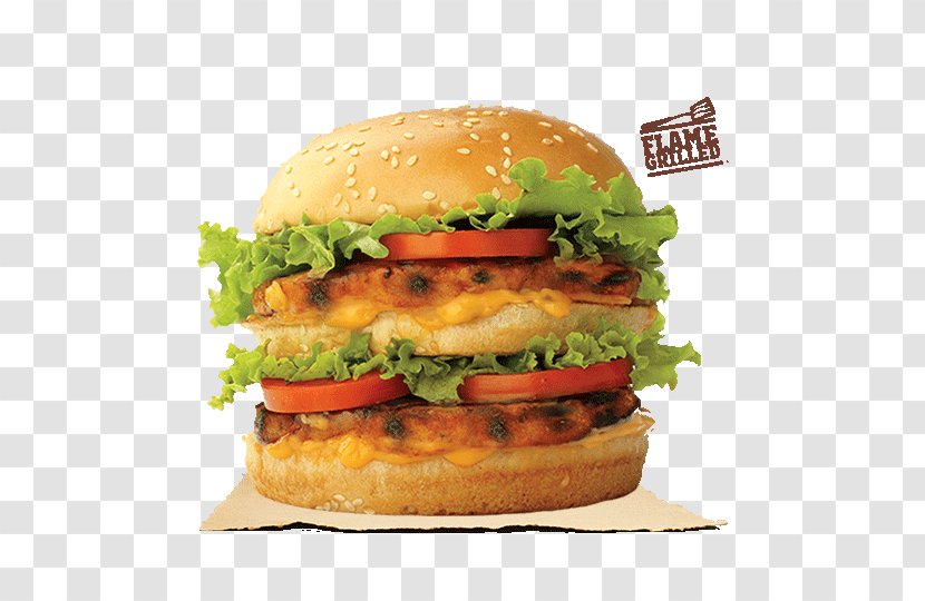 Hamburger Whopper Chicken Sandwich Fast Food Veggie Burger - Club - King Transparent PNG