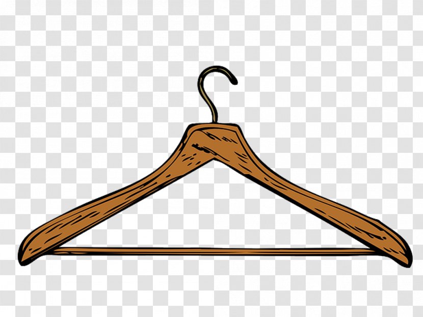 Clothes Hanger Clothing Closet Coat Clip Art - Wood - Vector Transparent PNG