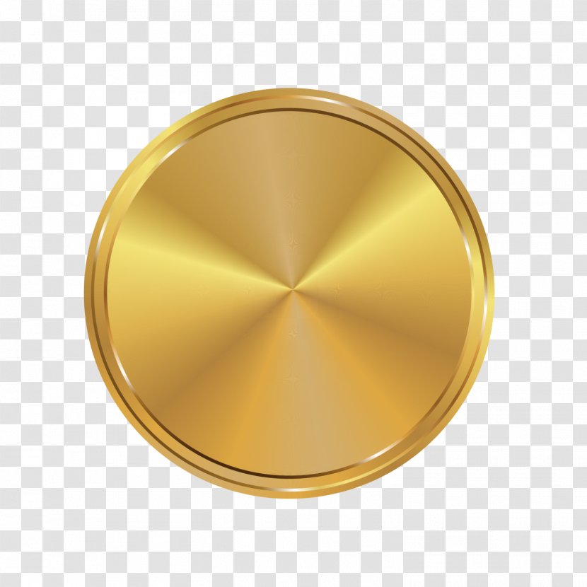 Gold Euclidean Vector - Medal - Golden Sparkle Badge Transparent PNG