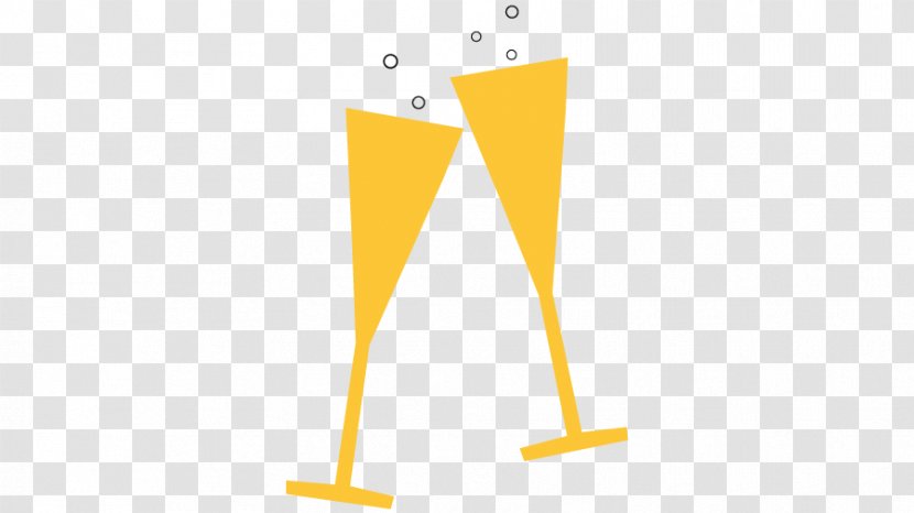 Champagne Glass Drawing Wine - Yellow - Clink Glasses Transparent PNG