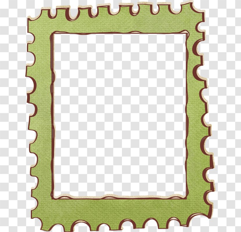 Clip Art Postage Stamps Image Picture Frames - Green - Snowflake 1 2 Frame Transparent PNG