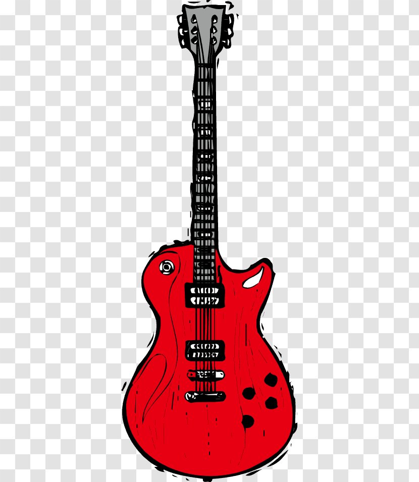 Photography Cartoon Illustration - Royalty Free - Vector Red Electric Guitar Transparent PNG