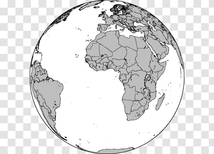Globe South Africa Map World Coloring Book - Blank Transparent PNG