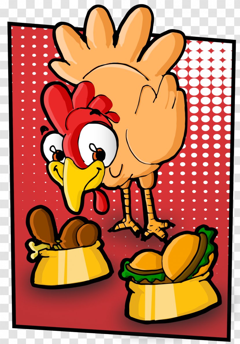 Rooster Food Cartoon Clip Art - Fried Chicken Transparent PNG