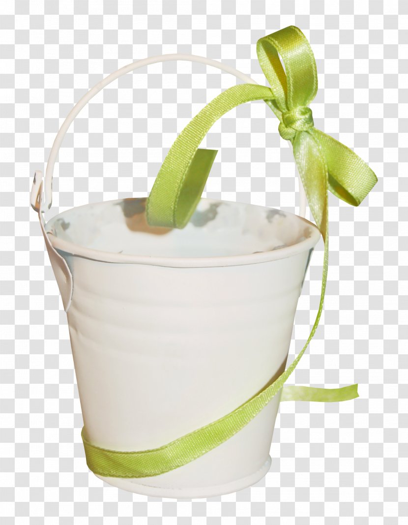 Paper Ribbon Bucket - White Transparent PNG