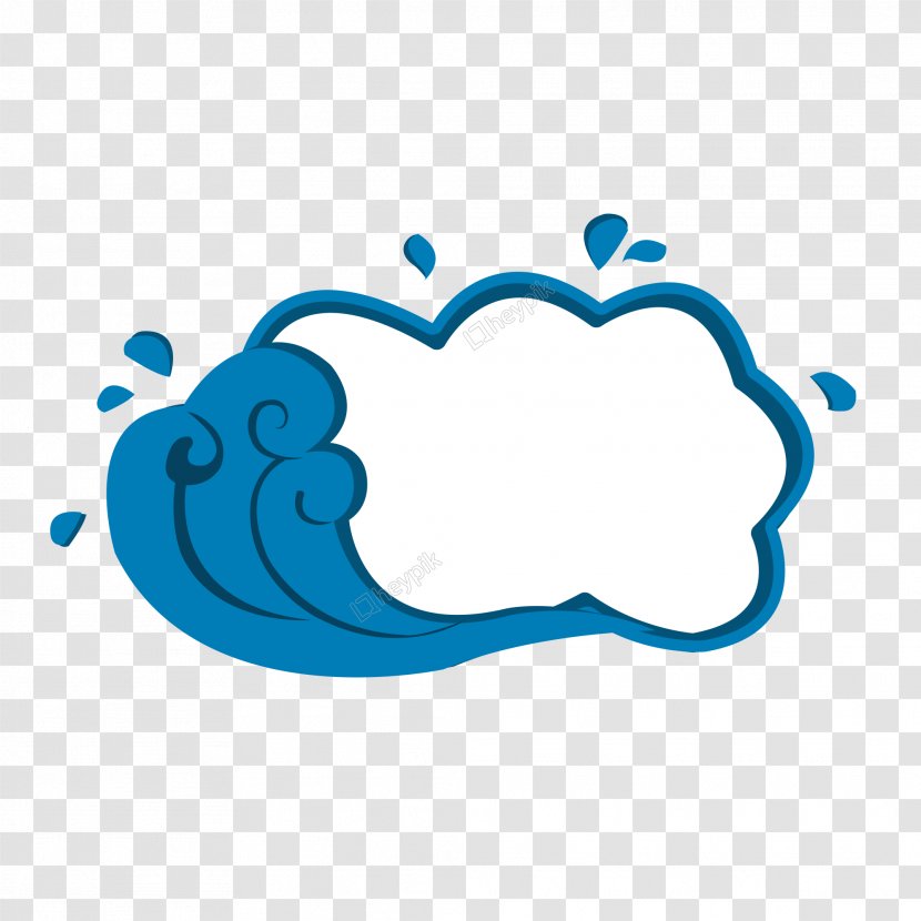 Speech Balloon - Aqua - Cloud Logo Transparent PNG