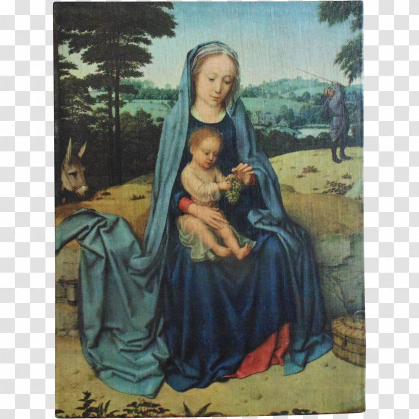 Rest On The Flight Into Egypt Painting Madonna Printing - Virgin Mary Transparent PNG