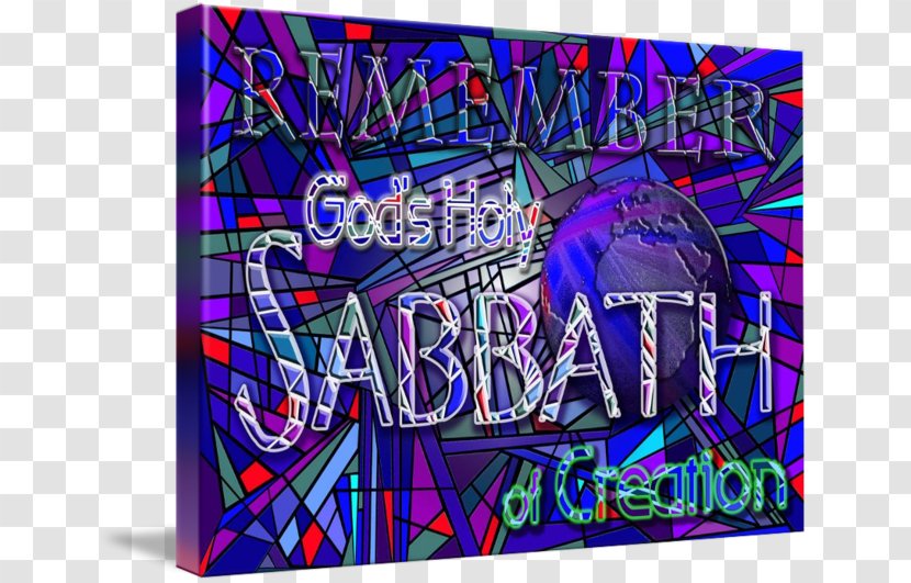 Modern Art Acrylic Paint Remember The Sabbath Day, To Keep It Holy Graffiti - Purple Transparent PNG