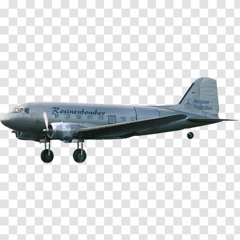 Douglas DC-3 Aircraft C-47 Skytrain Airplane DC-2 - Engine - Rubber Wood Transparent PNG
