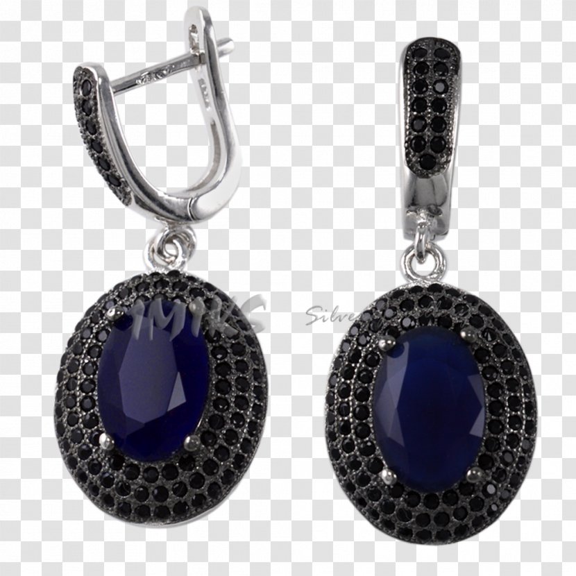 Sapphire Earring Cobalt Blue Silver - Jewellery Transparent PNG