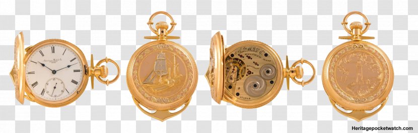 Earring Pocket Watch Waltham Company - Charms Pendants Transparent PNG