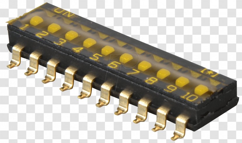 Electronic Component DIP Switch Electrical Switches Surface-mount Technology Electronics - Dip - Circuit Transparent PNG