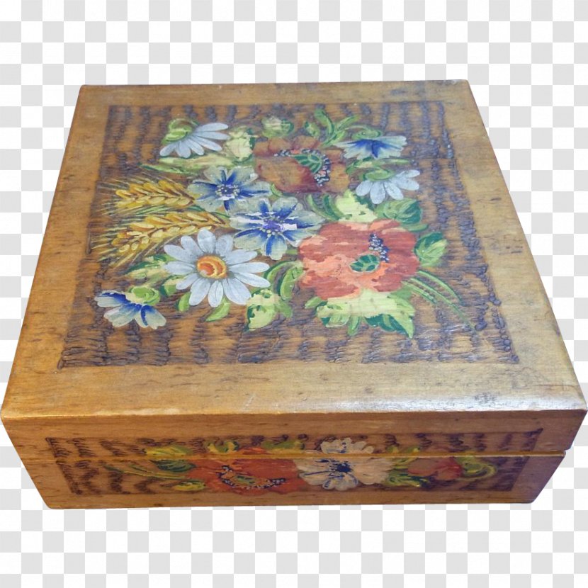 Wooden Box Painting Flower - Silhouette Transparent PNG