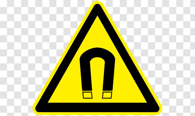 Hazard Symbol Magnetic Field Warning Sign Craft Magnets - Label Transparent PNG