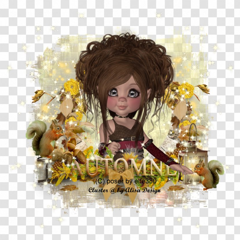 Brown Hair Cartoon Character Doll - Sandra Transparent PNG