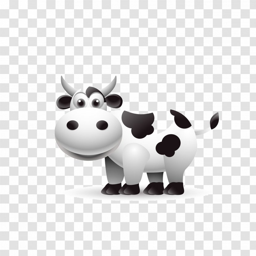 Holstein Friesian Cattle Beef Cartoon Illustration - Royaltyfree - Dairy Cow Transparent PNG