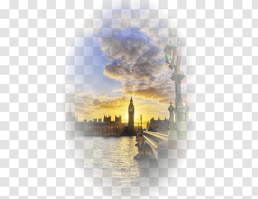 Palace Of Westminster River Thames Big Ben Bridge London Eye - Paisajes Transparent PNG