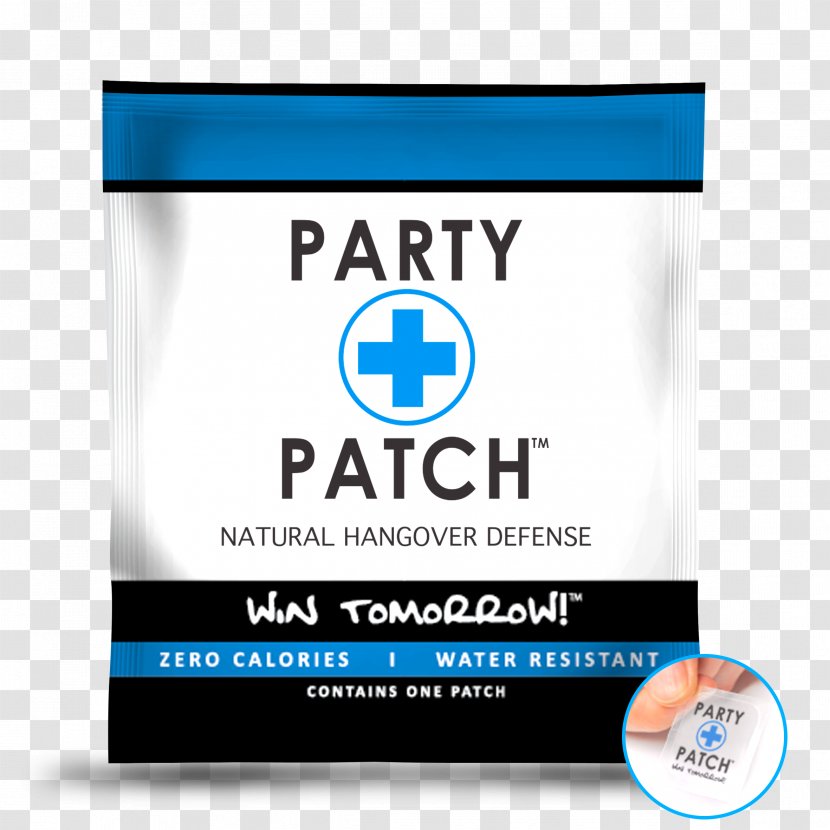 Party Patch Hangover Alcoholic Drink Logo Brand - Blue - Newdesign Transparent PNG