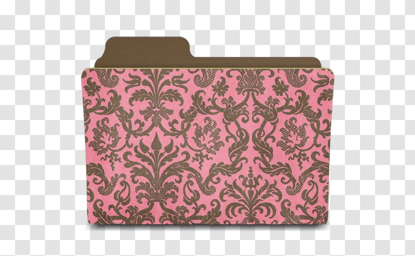 Pink Brown Paisley Visual Arts Pattern - Desktop Environment - Folder Damask Rosey Transparent PNG