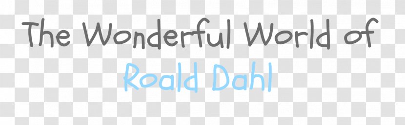 Brand Logo Product Design Font - Blue - Roald Dahl Transparent PNG