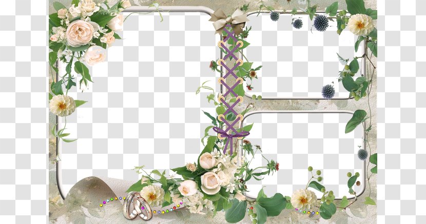 Picture Frames Desktop Wallpaper Template - Cut Flowers - Photo Frame Photoshop Background Transparent PNG